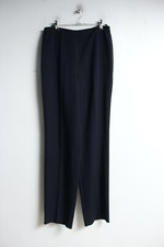 M S Marks  Spencers Womens Side Zip Trousers - Blue - Size 8 Long f72 