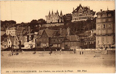 CPA TROUVILLE-sur-MER Les Chalets - Blick auf den Strand (1257480)
