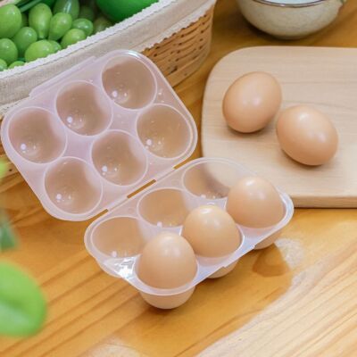 1 Stück Kunststoff Eier Aufbewahrungsbox Transparent Eier Drop Rack 6 Gitter Eier Halter Haus
