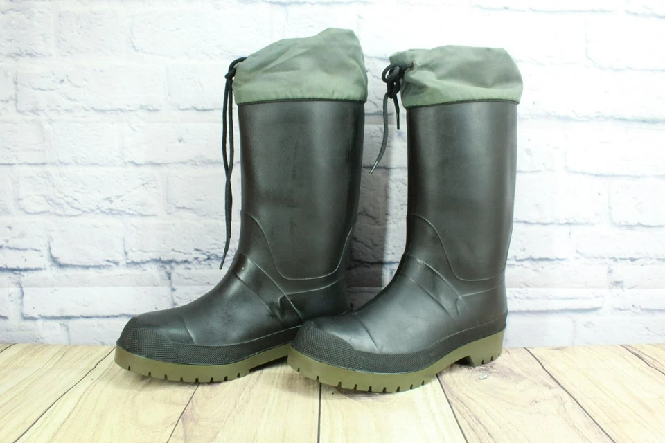 Botas de invierno LL Bean para hombre de goma negras impermeables aisladas a media pantorrilla talla 8 Foto 2 de 4