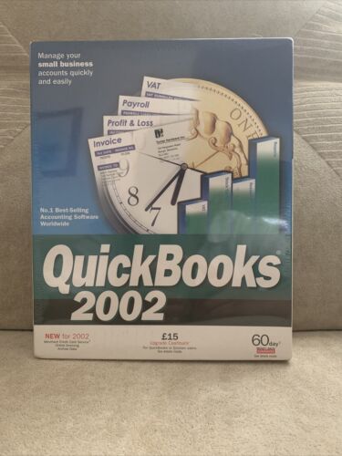 QuickBooks 2002 Version 10.0 For Window 95/98/2000/Me/NT/XP CD-ROM Only Sealed * - Picture 1 of 7