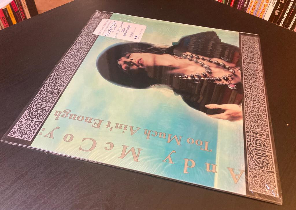 ANDY McCOY Too Much Ain't Enough 1988 LP JAPAN HYPE STICKER Hanoi