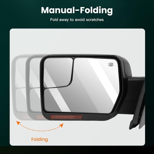 Espejo retrovisor de remolque térmico SCITOO Ford para F150 2002-2014 lado del conductor - Imagen 2 de 7