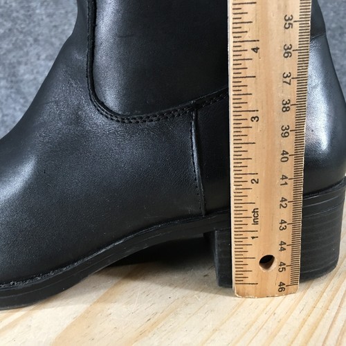 Franco Sarto Boots Womens 8.5M Lizbeth L-Clarity Tall Riding Black Leather Black - Picture 13 of 20