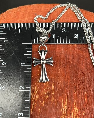 Stainless Steel Cross Hearts Small Double Cross and Ball Pendant
