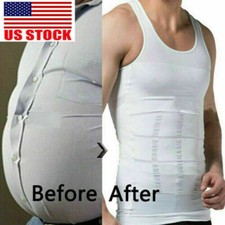 Men's Body Shaper Toning T-Shirt Ultra Durable Tank Compression Underwear Vest