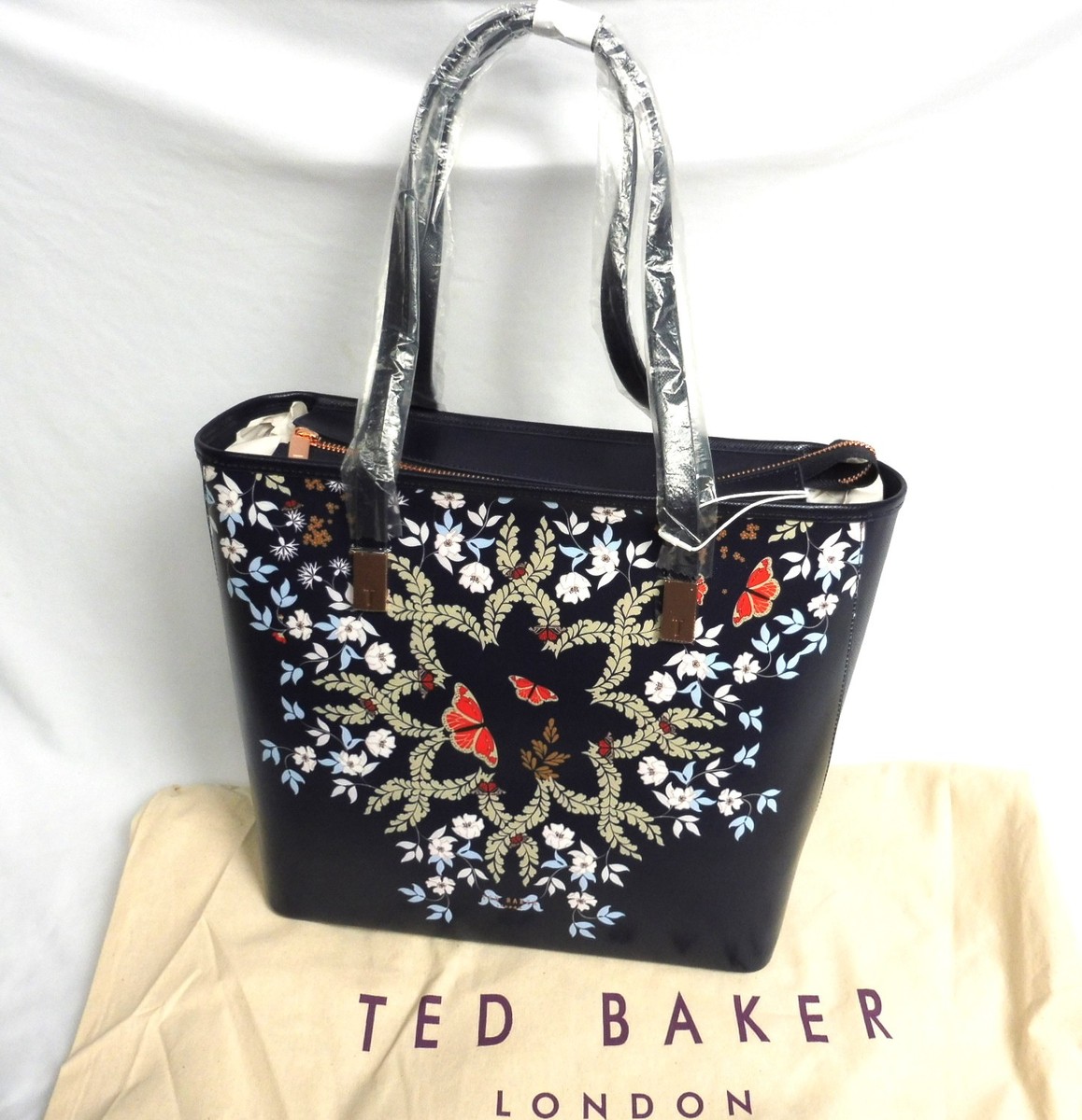 TED BAKER♡ハンドバッグ Ted Baker London Poppy Metallic Top Handle Padlock Satchel