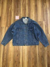 VTG International Association of Machinists Truck Jacket Mens L Denim Back Logo
