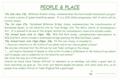 People & Place GBFDC GB38 FDC All Souls Place London 2000 No. 32 of 10 (104348) - Picture 3 of 3