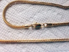 Franco Necklace Chain 20"  2mm 24k Yellow Gold Plated 