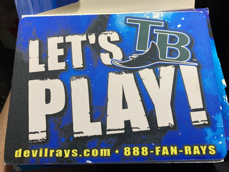 Tampa Bay Devil Rays vintage Season Ticket Holder Gift MOUSE PAD w/Box
