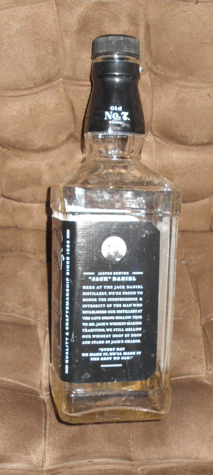 Jack Daniels/Bottle/Empty/Novelty/Collector/Breweriana/Upcycle/Prop