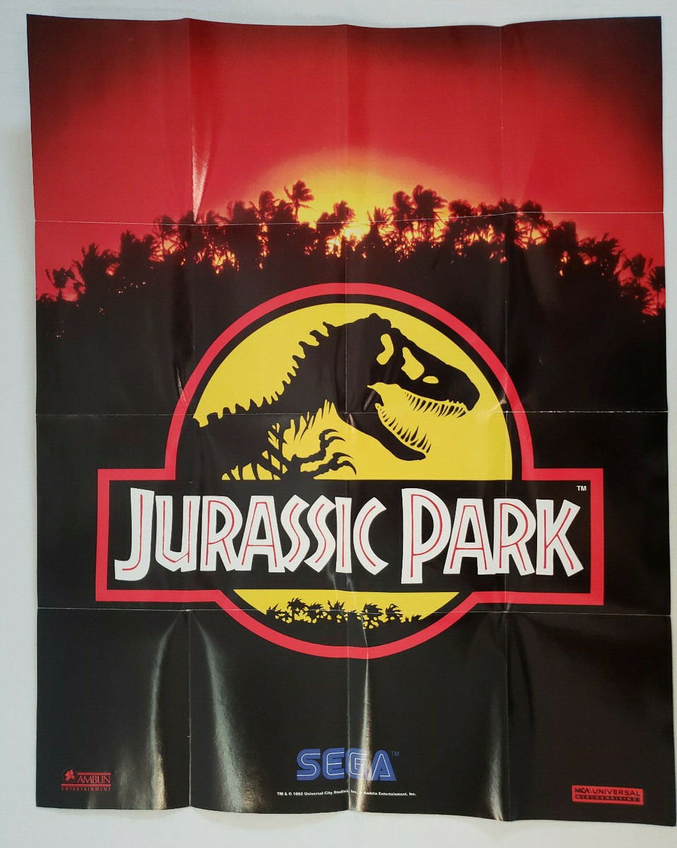 SEGA GENESIS POSTER INSERT - JURASSIC PARK | eBay