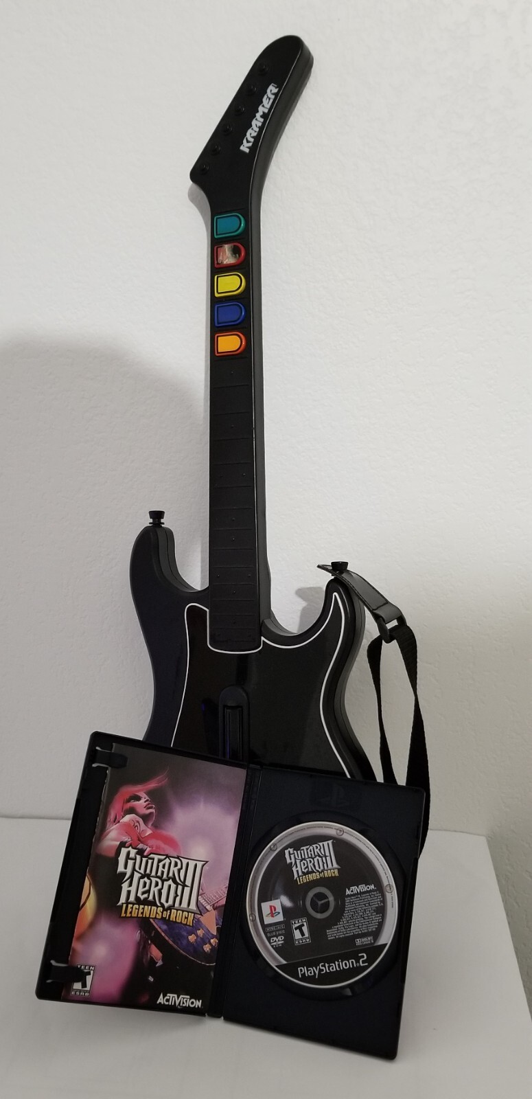 Kramer Guitar Hero Striker Red Octane Wireless PS2 No Dongle WITH