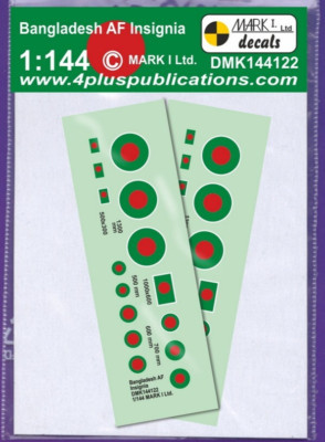Mark I 1/144 Bangladesh Bangladeshi AF Insignia Waterslide Decals DMK144122