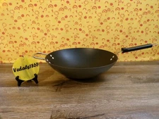 COMMERCIAL COOKWARE CO. Calphalon Aluminum 155 12" Flat Bottom Wok Sauté Pan