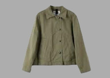 Margaret Howell Mhl Women's Khaki Green Cotton Jacket Size Medium