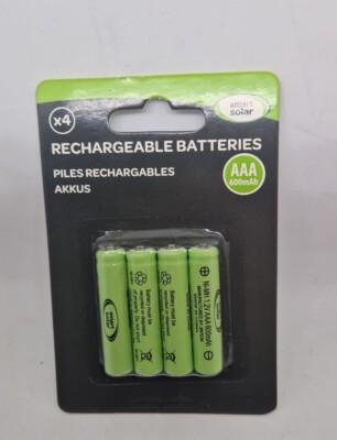 4er Pack Akkus AAA 600 mAh 1,2V für Solarprodukt Ersatz