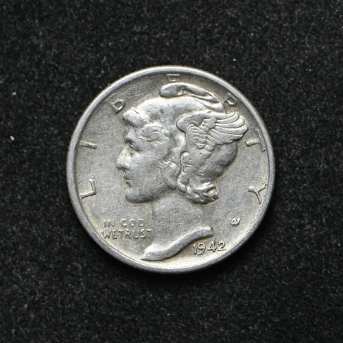 1942-S Mercury Silver Dime AU (bb17452)