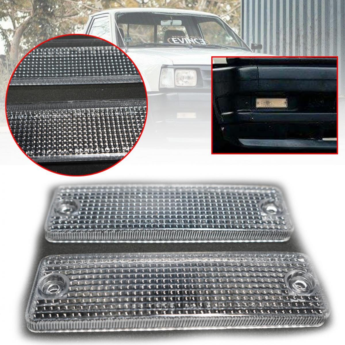 AMC Front Bumper Signal Lamp Clear Lens Kit For Mazda B2000 B2200 B2600 Pickup 1985-1998 – 2 Pieces