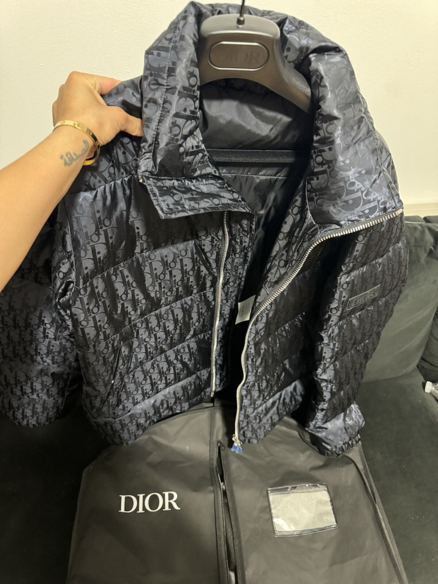 Dior Oblique Down Jacket Navy Blue Brand New With Hanger And