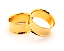 Pair of Steel Double Flare Tunnels plugs gauges Choose Size and Color