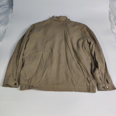 NWT Baracuta Mens Harrington Bomber Jacket Sz L Silk Khaki Brown