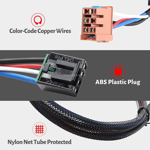 Trailer Brake Controller Wire Harness Connector For Chevy Silverado 1500 03-07 - Foto 5 di 6