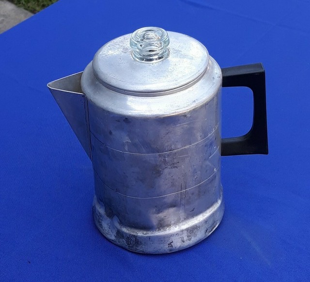 Vintage Comet 9 Cup Aluminum Percolator Coffee Pot Camping THE POPULAR