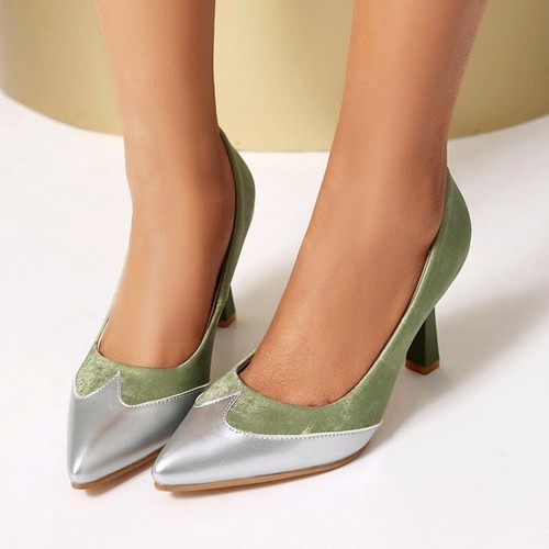 Mode Damen Neu 2025 Frühling Schuhe Pumps Spitz zulaufend High Heel Schuhe Übergröße - Bild 14 von 28