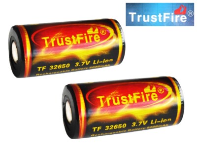 2x Trustfire 32650 6000mAh 3.7V geschützte li-ion Akku