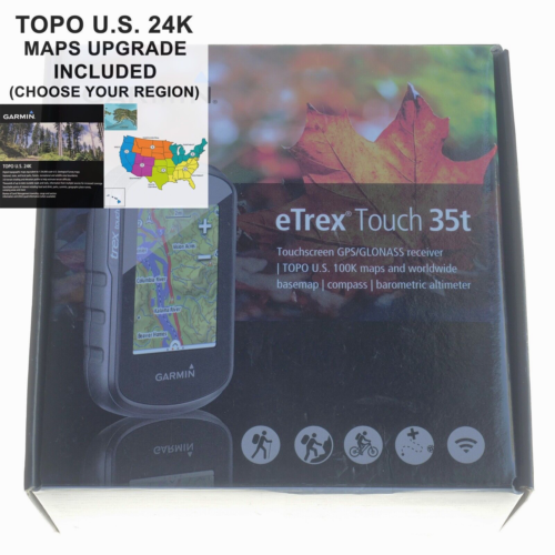 Garmin eTrex Touch 35t GPS w/ Maps Upgrade TOPO U.S. 24K High Detail Topographic