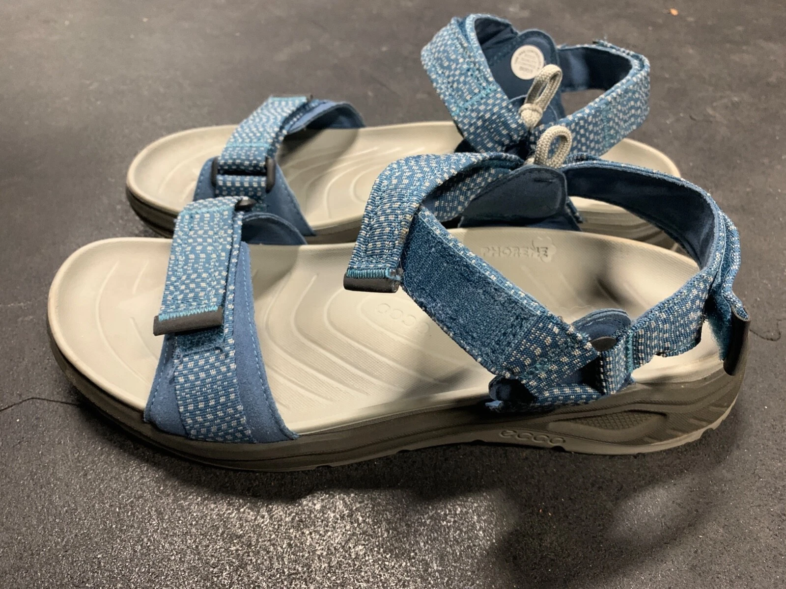 ECCO X TRINSIC 3S SANDALI ACQUA uomo USA 11 11.5 45 EU blu grigio nero 3 cinturini