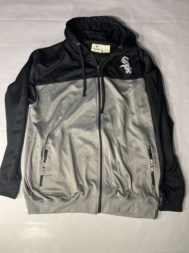 Chicago White Sox Fanatics Full Zip Pockets Track Jacket XL Tall Black Grey