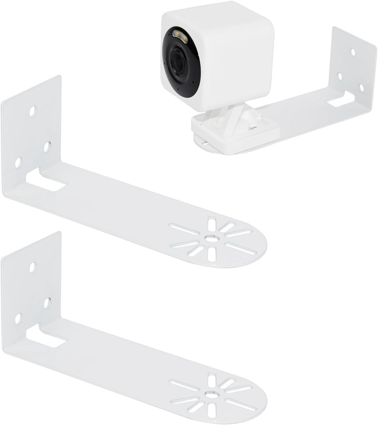 2 Pack Wall Mount for Wyze Cam V4 / Wyze Cam Pan V3, Metal Camera Mounting Brack