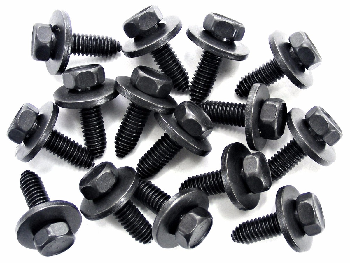 Bulloni Carrozzeria GM 5/16-18 X 1″ – 15 Pezzi – Testa 1/2, Rondella 7/8 – Nero – SFS - 6