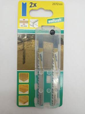 Wolfcraft 2x Stichsägeblätter HCS U- Schaft Holz 