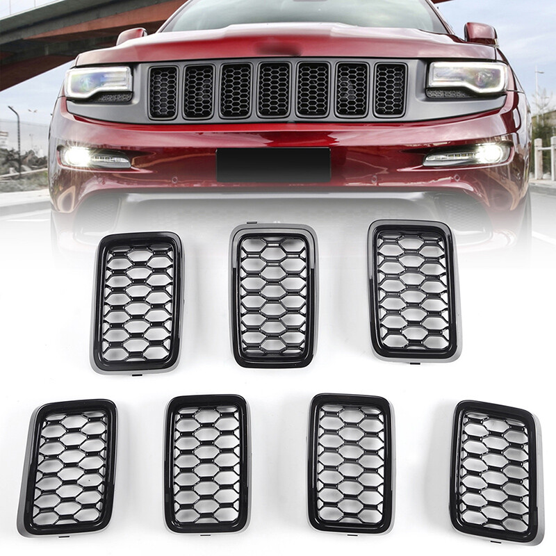 7X Gloss Black For Jeep Grand Cherokee 2017-22 68317863AA Front
