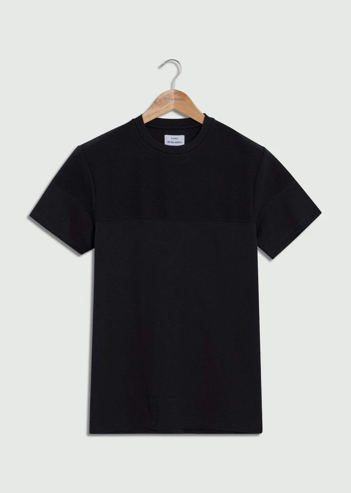 Peter Werth Mens T-Shirt Canal Black