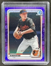 2020 Bowman Gunnar Henderson Chrome Prospects Purple Refractor #/250 Orioles