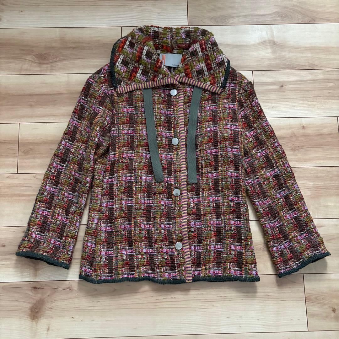 Missoni Women Vintage Glitter Tweed Jacket Coat Size 42 Luxury Elegant Unique