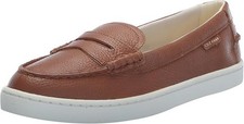 Cole Haan W30257 Size 7 Women's Nantucket Penny Loafer Pecan Pebbled Leather
