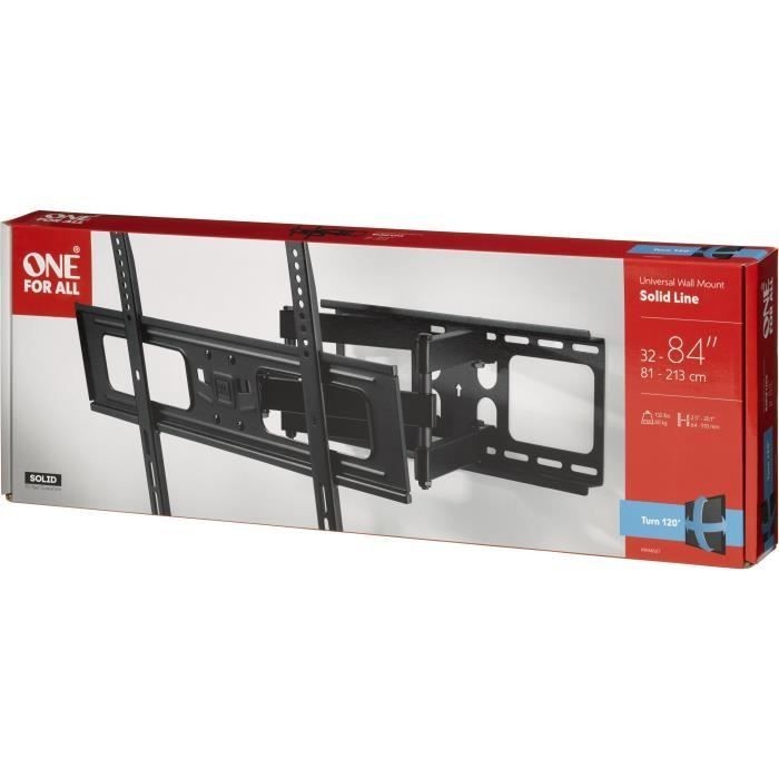 Support mural TV inclinable et orientable ONE FOR ALL WM4661 pour grands écrans