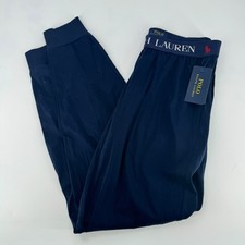 Polo Ralph Lauren Mens Navy Blue Logo Waistband Sleepwear Jogger Pants Med NEW
