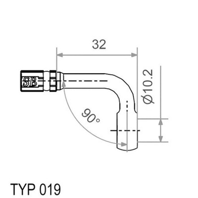 MATTHIES TYP019 Silver 10mm 90 Ring Fitting
