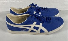 Onitsuka Tiger Low-Top Sneaker Blue Men Leather Made in Japan Size US 13