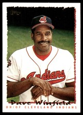 Dave Winfield 1995 Topps #158 Indians MLB READ FREE SHIPPING AutographDen