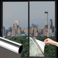 Static Cling One Way Privacy Window Film 23.6"X197"Home Window Tint Privacy Film