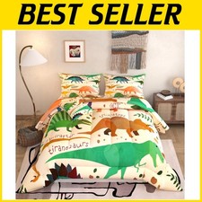 Microfiber 3-Piece Comforter Set, Dino Pattern