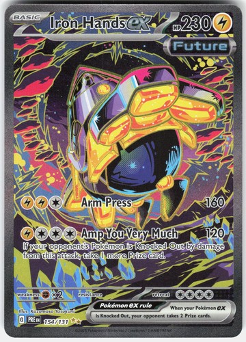 Pokemon Iron Hands ex 154/131 Holo Prismatic Evolutions Pokemon NM